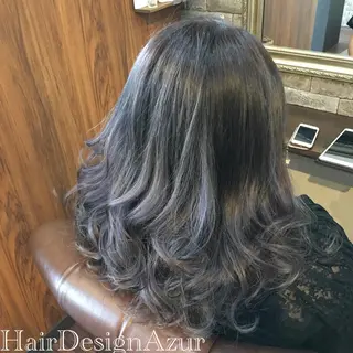 セミロング カラー HairDesign Azurのヘアスタイル