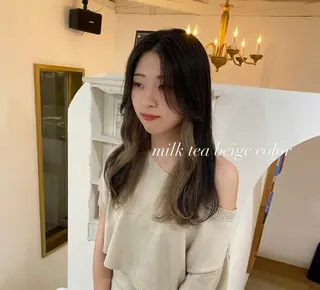 ロング カラー flen所属・𖤣𖥧𖥣𖥧田中 姫乃𖤣𖥧𖥣𖡡のヘアスタイル