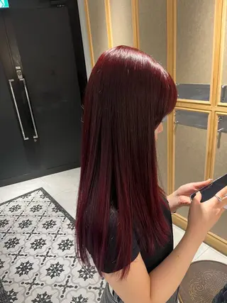 ロング カラー ナミ🩶暗髪/暖色 ❤️/透明感/縮毛のヘアスタイル