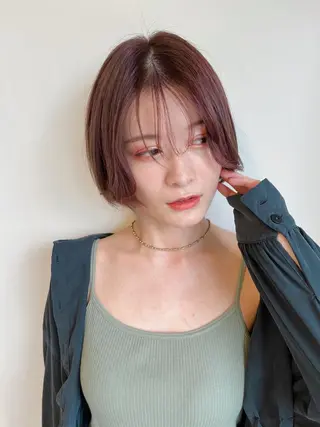 ショート カラー 髪質改善/縮毛矯正/ 透明感カラーYUMAのヘアスタイル