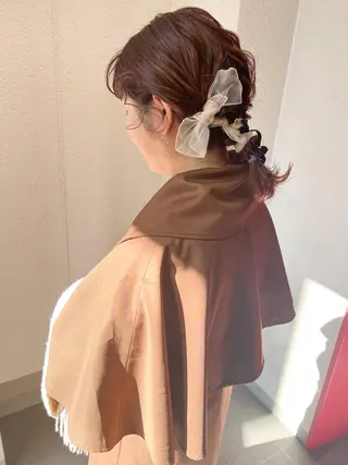 ミディアム ヘアアレンジ カラーパティシエ facce🌼ikoのヘアスタイル