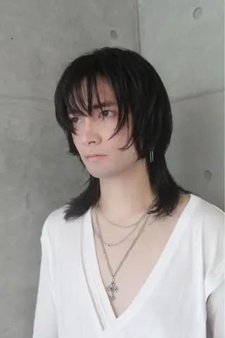 ロング メンズ レイヤーカットとハイ トーン/HIROKIのヘアスタイル