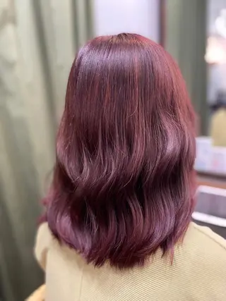 セミロング カラー ヘアアレンジ DANY🦋名駅✂︎ 艶髪/透明感カラーのヘアスタイル