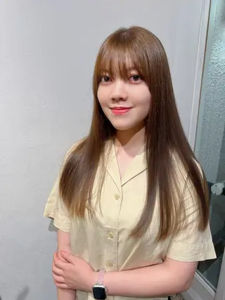 ロング カラー ヘアアレンジ チャンモリパーマ/韓 国/Minami🦋のヘアスタイル