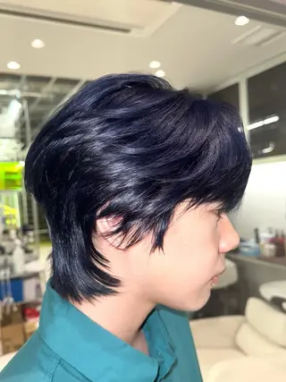 ショート カラー メンズ ダウンパーマ/韓国 ヘア/ブリーチ/桑本のヘアスタイル