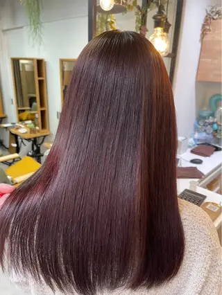ロング カラー うる艶カラー✨️ 耳ツボ💠mamiのヘアスタイル
