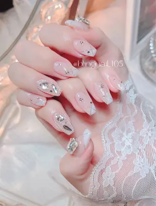 ネイル 23時まで❤︎韓国、 ワンホンネイルのネイルデザイン