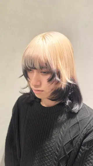 ミディアム カラー canaan 銀座店所属・艶カラー👾ブリーチ なし暖色👾ユースケのヘアスタイル