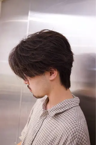 ミディアム パーマ メンズ クロスパーマ×曲がる 縮毛矯正🫧あゆみのヘアスタイル