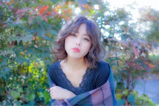 ミディアム カラー 永田 崇のヘアスタイル