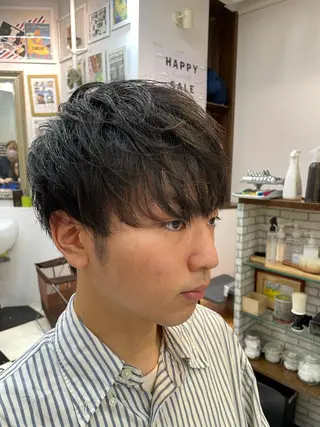 ミディアム ヘアアレンジ メンズ 髪や目黒店所属・Kamiya's TOKYO 安孫子のヘアスタイル