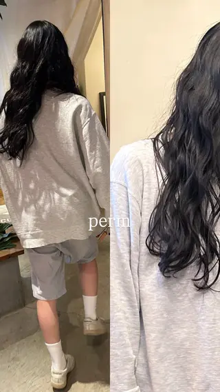 パーマ 岡崎/オリーブ系/ 暖色系/さらのヘアスタイル