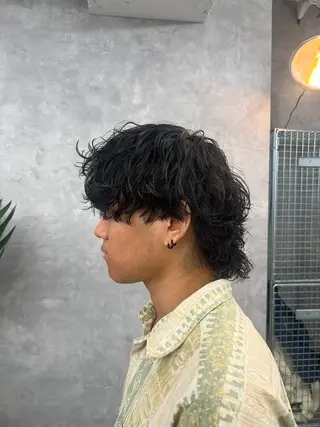 パーマ メンズ 💋ホワイトメッシュ /パーマ/メンズ💋のヘアスタイル