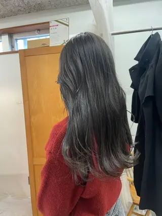 ロング 蜂須賀🐝縮毛矯正 ストレートパーマのヘアスタイル