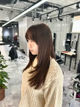 ロング カラー OAK溝の口 天使の輪👑YUKIのヘアスタイル