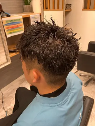 パーマ メンズ メンズ特化/パーマ/ フェードWATARUのヘアスタイル
