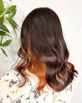 セミロング カラー ヘアアレンジ Re:ta KANZOのヘアスタイル