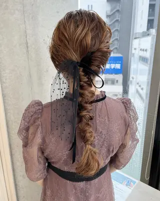 ロング ヘアアレンジ サソウ ユリエ🥥のヘアスタイル