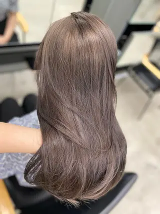 セミロング カラー レイヤー/柔色 カラー/SAkiのヘアスタイル