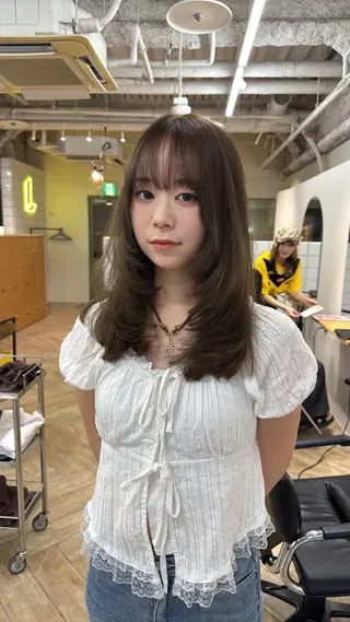 ミディアム 新潟/万代/ベージュ ダブルカラー髙橋魁真のヘアスタイル