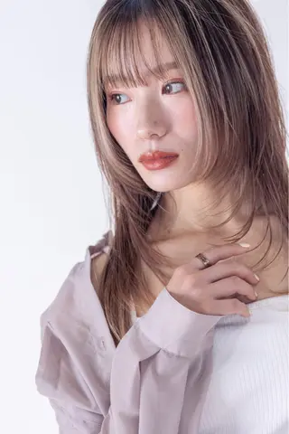 ミディアム コテ巻きパーマ/韓国 パーマ/佐野のヘアスタイル