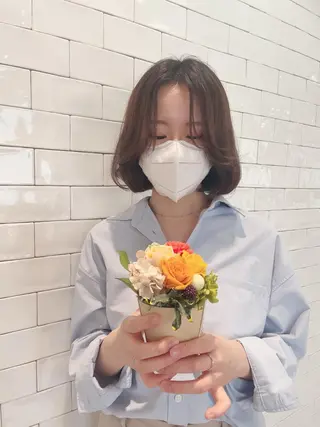 ショート カラー &chaLme   心斎橋所属・emi/髪質改善/ 韓国風/艶カラーのヘアスタイル