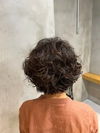 ショート パーマ しずく🤍🧸 / fifthパーマのヘアスタイル
