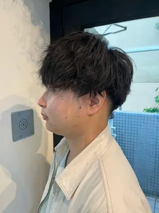 メンズ Airi 韓国y2k レイヤーカットのヘアスタイル