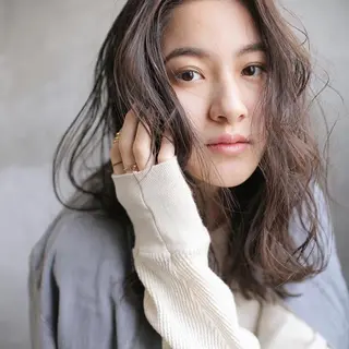 セミロング カラー パーマ 下北沢 soiのヘアスタイル