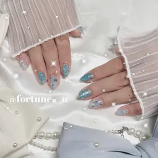 ネイル 1/21空✩.💜 Yuuna💜のネイルデザイン