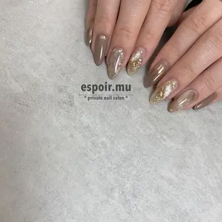 ロング ネイル espoir. muのネイルデザイン