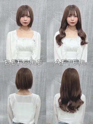 ロング カラー ヘアアレンジ LIP 大阪本店 エクステ 堀谷和孝のヘアスタイル