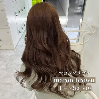 セミロング カラー ブリーチなし🤍透明 感カラー🤍しゅうじのヘアスタイル