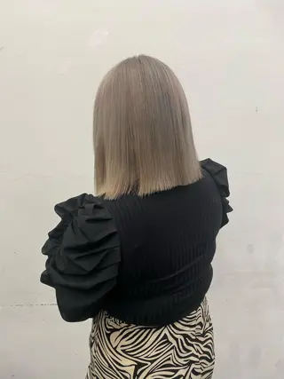 ショート カラー パーマ ヘアアレンジ メンズ nico TOKYO 渋谷所属・ブリーチ　ハイトーン 特化🌈フジタハルキのヘアスタイル