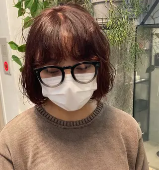 ショート パーマ じゅわっと暖色カラー 🍊Moemiのヘアスタイル