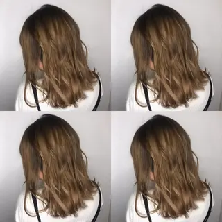 セミロング カラー 似合わせ/ブリーチ カラー.岡田友仁のヘアスタイル