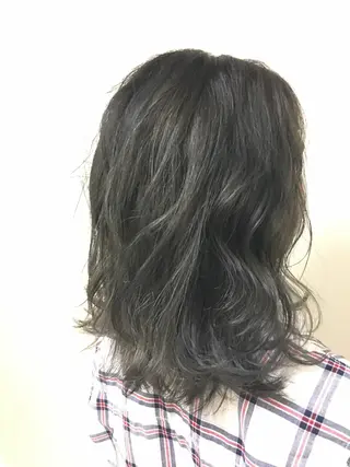 ミディアム カラー パーマ ヘアアレンジ メンズ キッズ ネイル マツエク・マツパ AUBE HAIRazul吉祥寺所属・綺麗な髪質にしたい方 限定🌈清水 祥のヘアスタイル