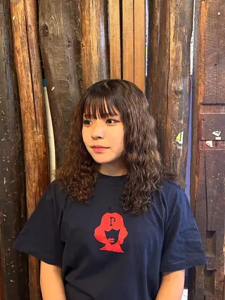 セミロング パーマ KOU×北谷× BY MY SIDEのヘアスタイル