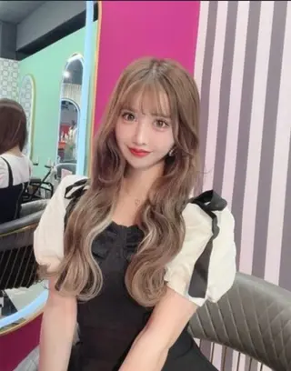 セミロング カラー 💎ルフレ歌舞伎町 💎プルエクステのヘアスタイル