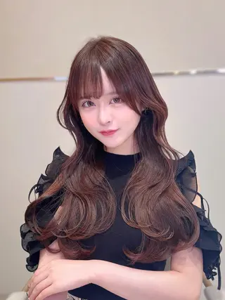 ロング カラー 韓国ヘア/レイヤー/ 顔まわり/りょーとのヘアスタイル