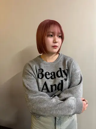 ショート カラー ハイトーン レイヤー🎀meiのヘアスタイル