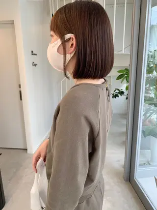 ショート Click所属・クニモトハルナ ボブ/柔らかカラーのヘアスタイル