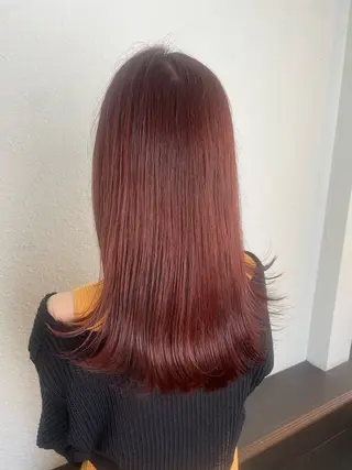 セミロング カラー 艶・暖色カラー/ メンズ/名駅/ユキハのヘアスタイル