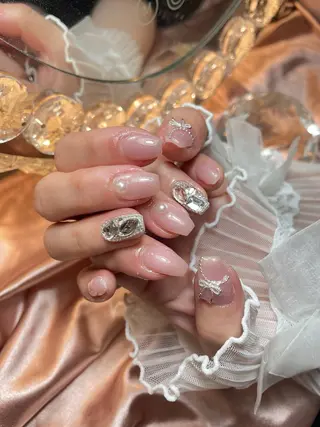 ネイル 23時まで❤︎韓国、 ワンホンネイルのネイルデザイン