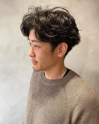 ミディアム パーマ 小島 優奈のヘアスタイル