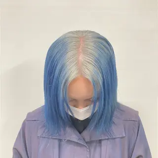 ミディアム カラー ウルフレイヤー エクステ/kokiのヘアスタイル