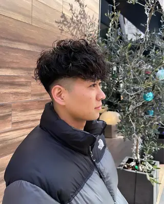 パーマ メンズ 韓国メンズヘア 田城伶治のヘアスタイル