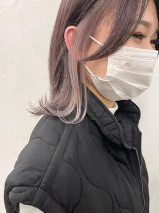 ミディアム カラー ブリーチダブルカラー 【koide】のヘアスタイル