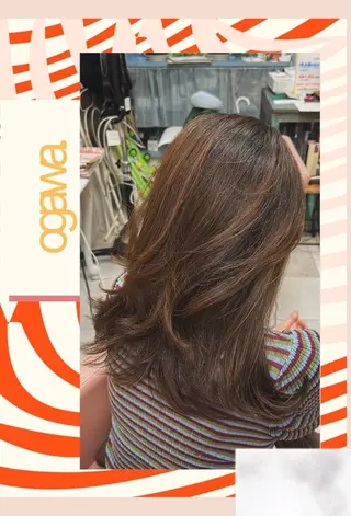 ロング カラー ヘアアレンジ Yuko ．のヘアスタイル