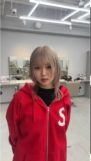 ミディアム ブリーチ/髪質改善/ アフロ美容師しゅんのヘアスタイル